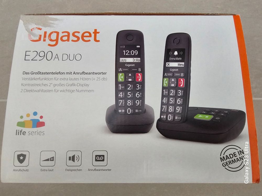 Gigaset E290 A Duo Grosstastentelefon auf mit | Anrufbeantworter Ricardo Kaufen