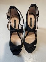 Zara Sandale Leder schwarz, Grösse 37