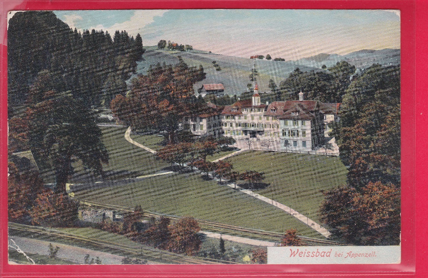Cartoline postali: WEISSBAD BEI APPENZELL, 2.8.1905 – Usato da Oberrieden venduto da Gebirgsstelze