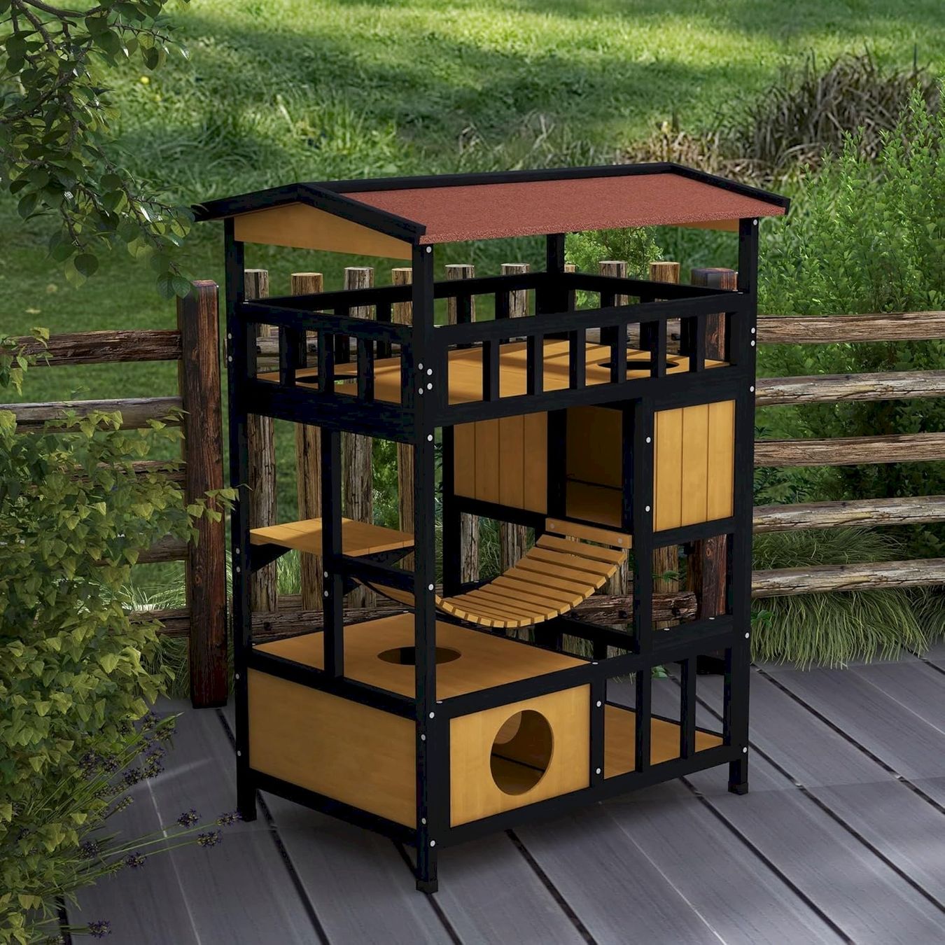 Altro in Accessori per animali: PawHut Katzenhaus mit Plattformen – Nuovo e nell'imballaggio originale da Bottighofen venduto da zaap 8
