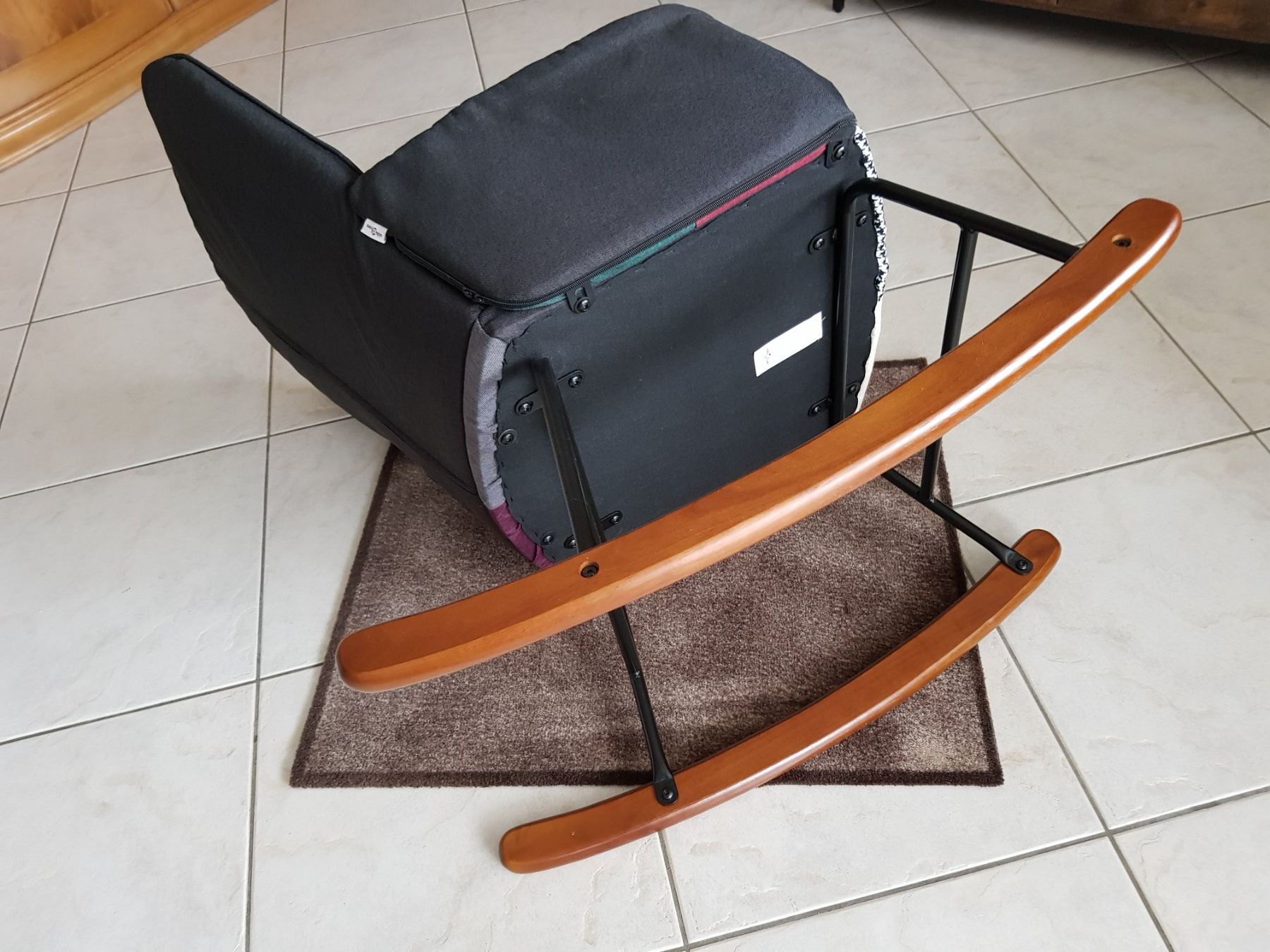 Vidaxl Sedie: Schaukelstuhl mit Patchwork Stoff, neuwertig! – Nuovo (secondo la descrizione) da Berneck venduto da heikodzint 3