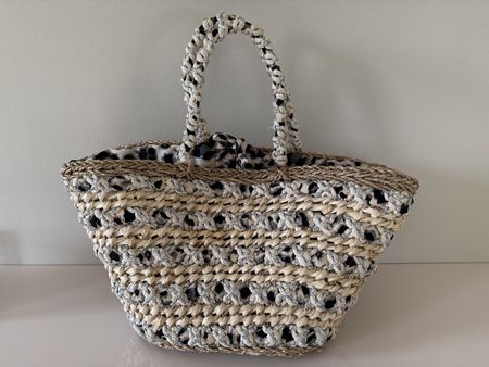 Sommer Strandtasche Leo-Muster gefüttert & mit Henkeln