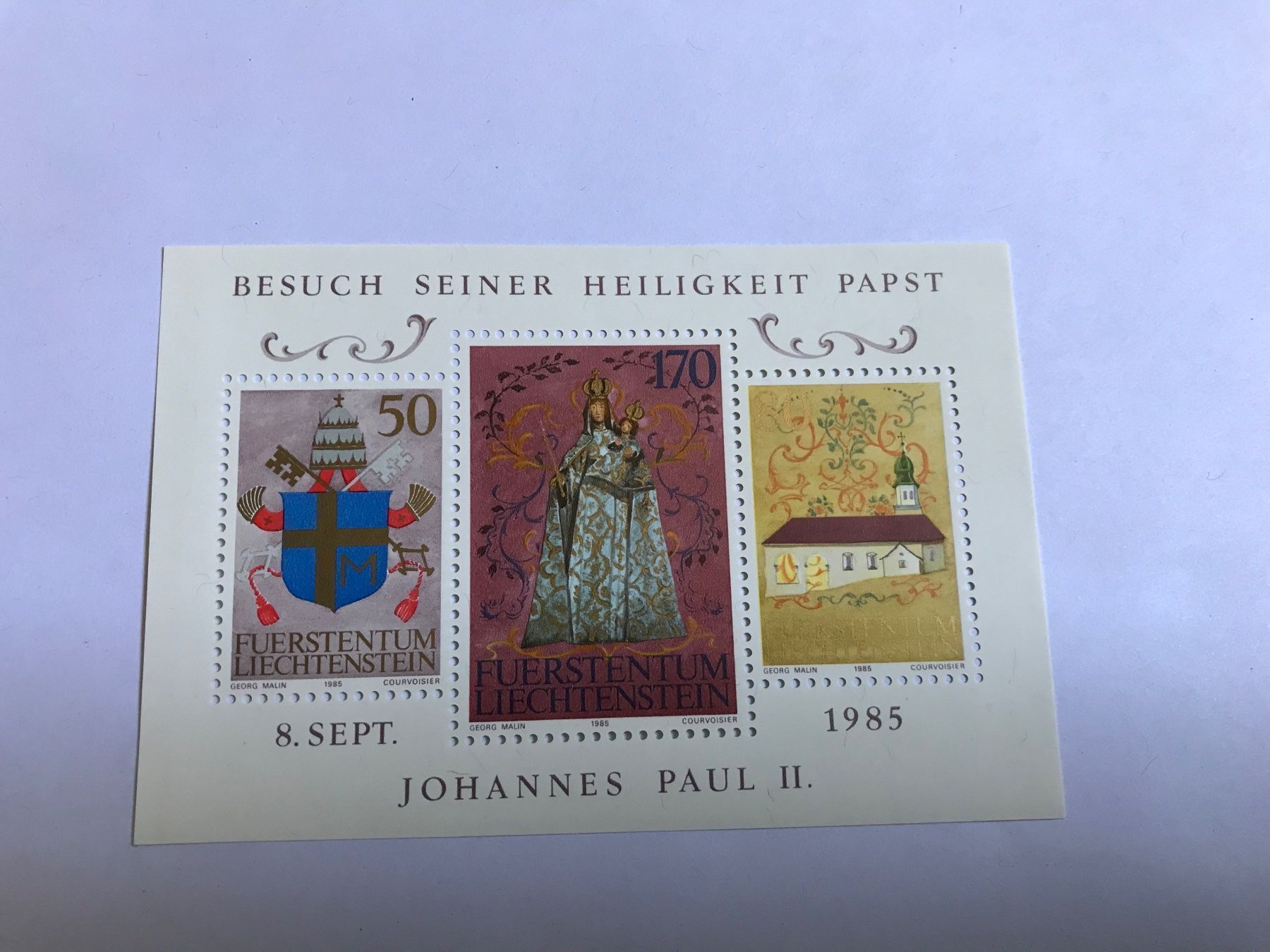 Alle Briefmarken: briefmarken FL, papstbesuch 1985 – Gebraucht aus liestal von makai05