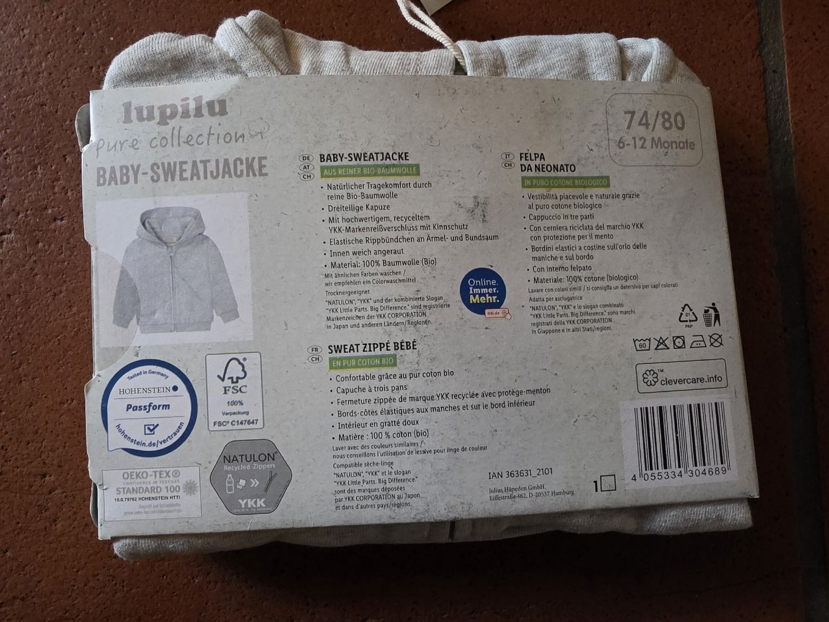 Giacche & Cappotti: Baby Sweatjacke Gr 74-80 – Nuovo e nell'imballaggio originale da Bäriswil BE venduto da Simon_Kreativwelt 1