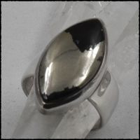Prächtiger Schieferpyrit Ring 925 Silber
