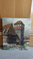 Original Ölgemälde Nürnberg Henkersteg Altstadt