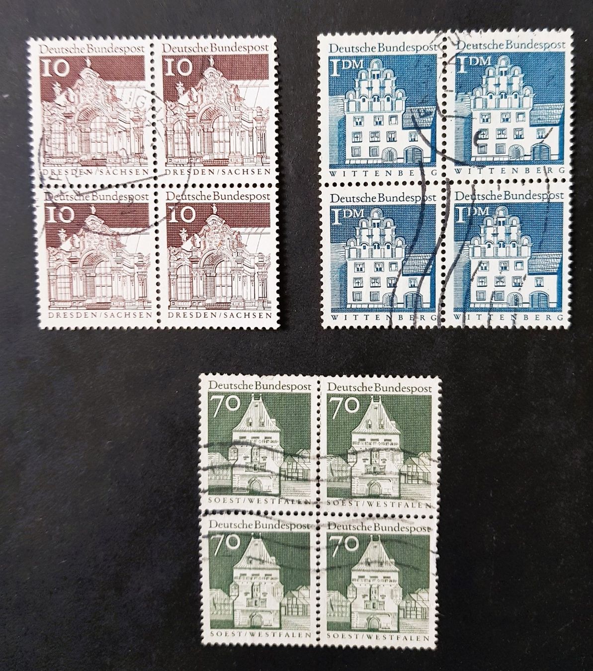 Tutti i francobolli: Deutsche Bundespost 1966 Viererblöcke – Usato da Winterthur venduto da Saba1972