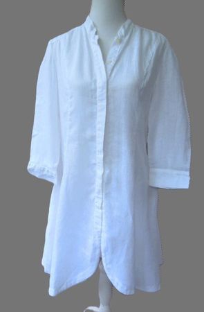 von 120% LINO Gr. 38 Leinen Kleid od Jacke geknöpft s.Masse