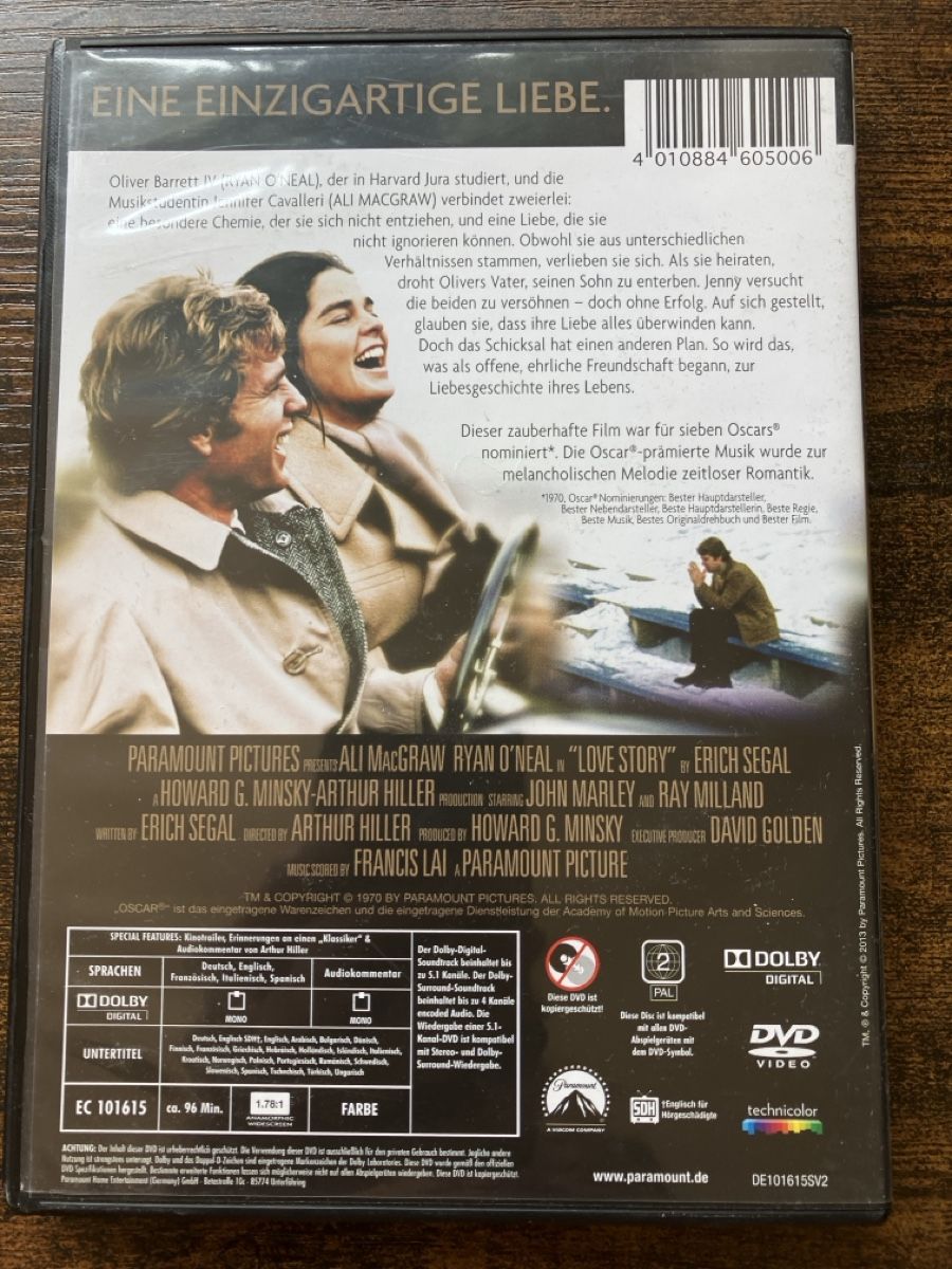 Tutti i DVDs: Love Story DVD – Usato da Glarus venduto da Jhuber78 1