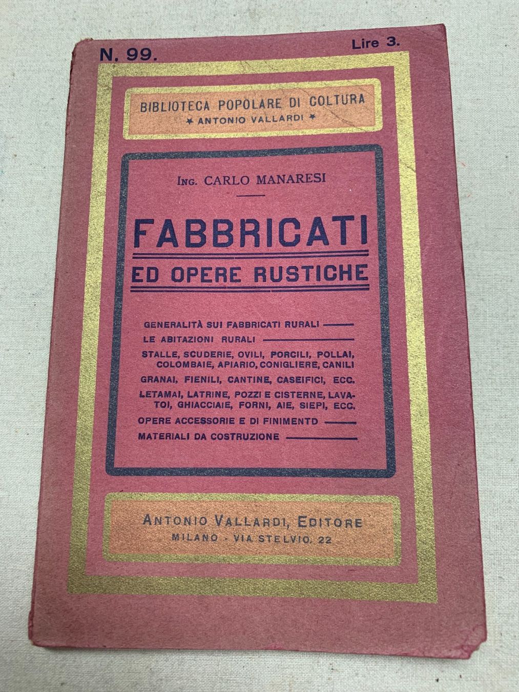 Libri: "Fabbricati ed opere rustiche" - 1930 – Usato da Sorengo venduto da 74in