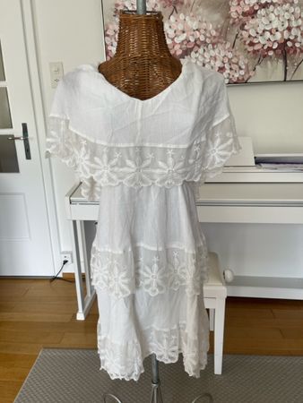Kleid, Weiss mit Spitze, 36, H&M