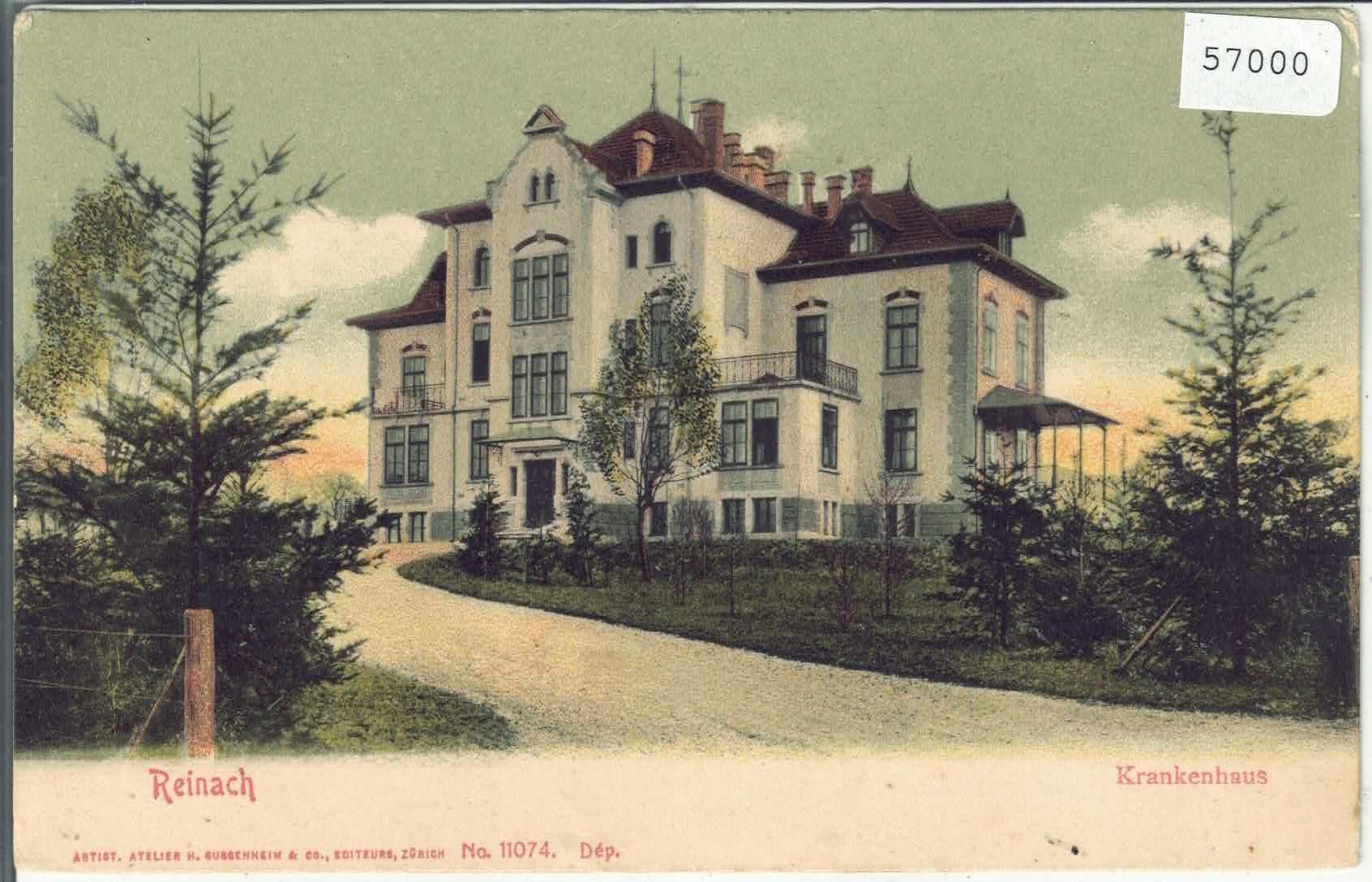 Cartoline postali: Reinach AG - Krankenhaus - Litho – Usato da Ettingen venduto da Kartenplanet