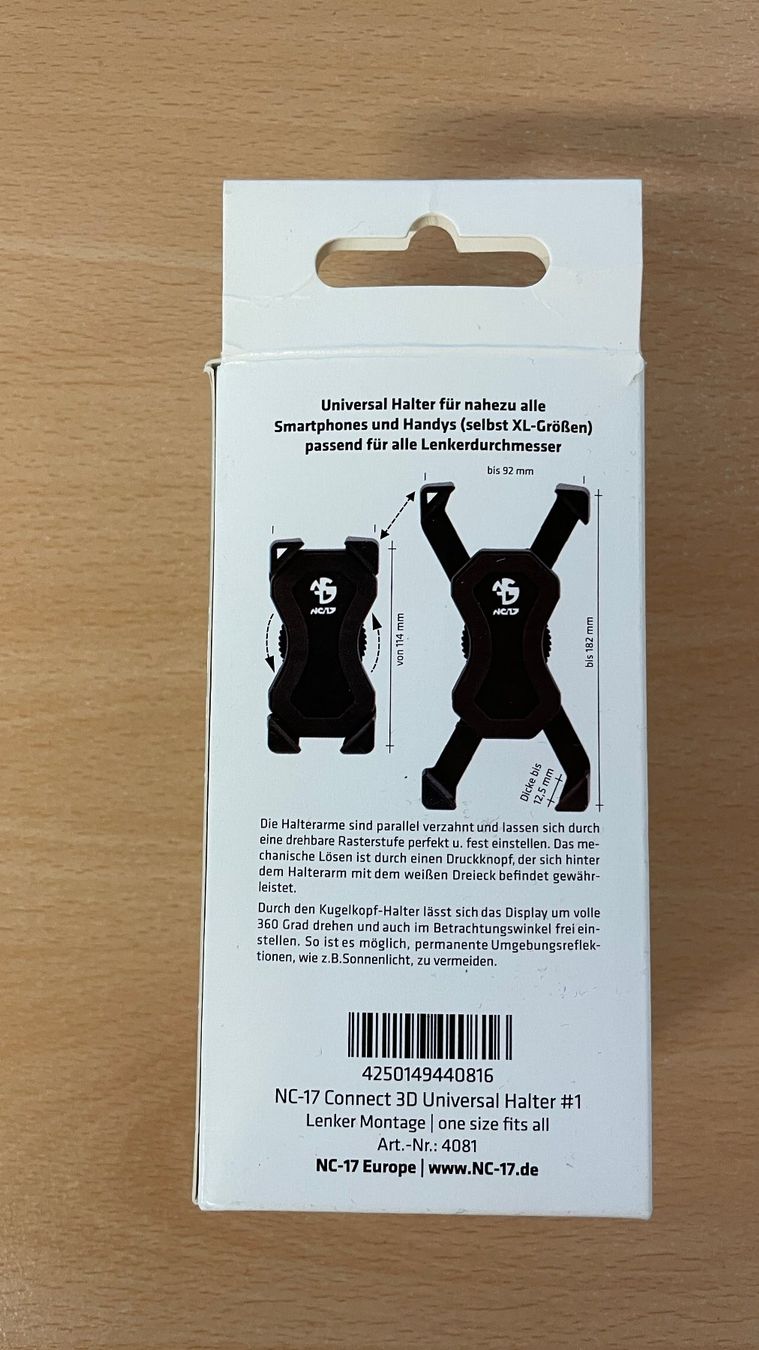 Fahrradhalterungen: NC-17 3D Handyhalterung - Lenkermontage – Neu und originalverpackt aus Glattfelden von cybermaxx 1