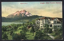 Weggis, Hotel Pension Baumen mit Blick z