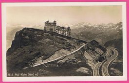 Rigi Kulm 1800m mit Bahn / Rückseite beschrieben