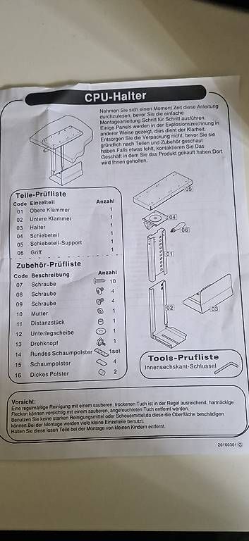 Supporti a parete: Pc Halter schwarz – Usato da Bellach venduto da lgr_v955 1