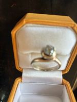bague argent 925 avec pierre blanche TDD 53