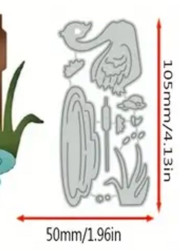 Sciablone: Schwan mit Wasser und Schilf - Stanzschablonen – Nuovo e nell'imballaggio originale da Frenkendorf venduto da jazzplatten 1