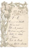 Menu / Speisekarte  - Jugendstil - 1902