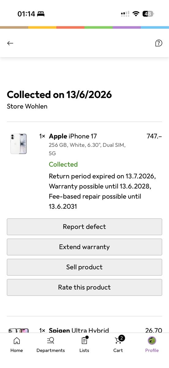 Apple Handys / Smartphones: Apple iPhone 17 256 GB White 6.30" Dual SIM 5G – Neu (gemäss Beschreibung) aus Wohlen AG von Bartosz91 5