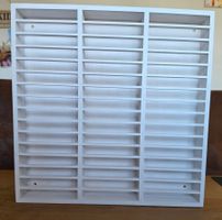 Aufbewahrungsgestell für 48 Audio-Kasetten, Holz, Weiss