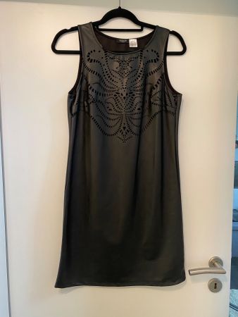 Kunstleder-Kleid, Gr. 36, schwarz