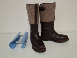 Damen Stiefel Leder braun Filzschaft guter Zustand