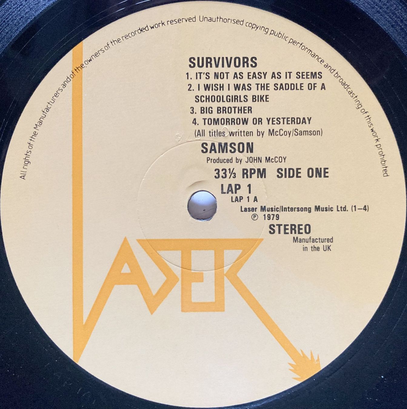 Dischi in vinile: BRUCE DICKINSON / CLIVE BURR / SAMSON - SURVIVORS – Usato da Bottens venduto da hotter-than-hell 2