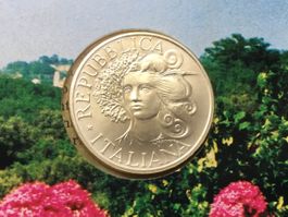 ITALIA ** 1000 Lire Flora und Fauna Retten 1994    Silber.