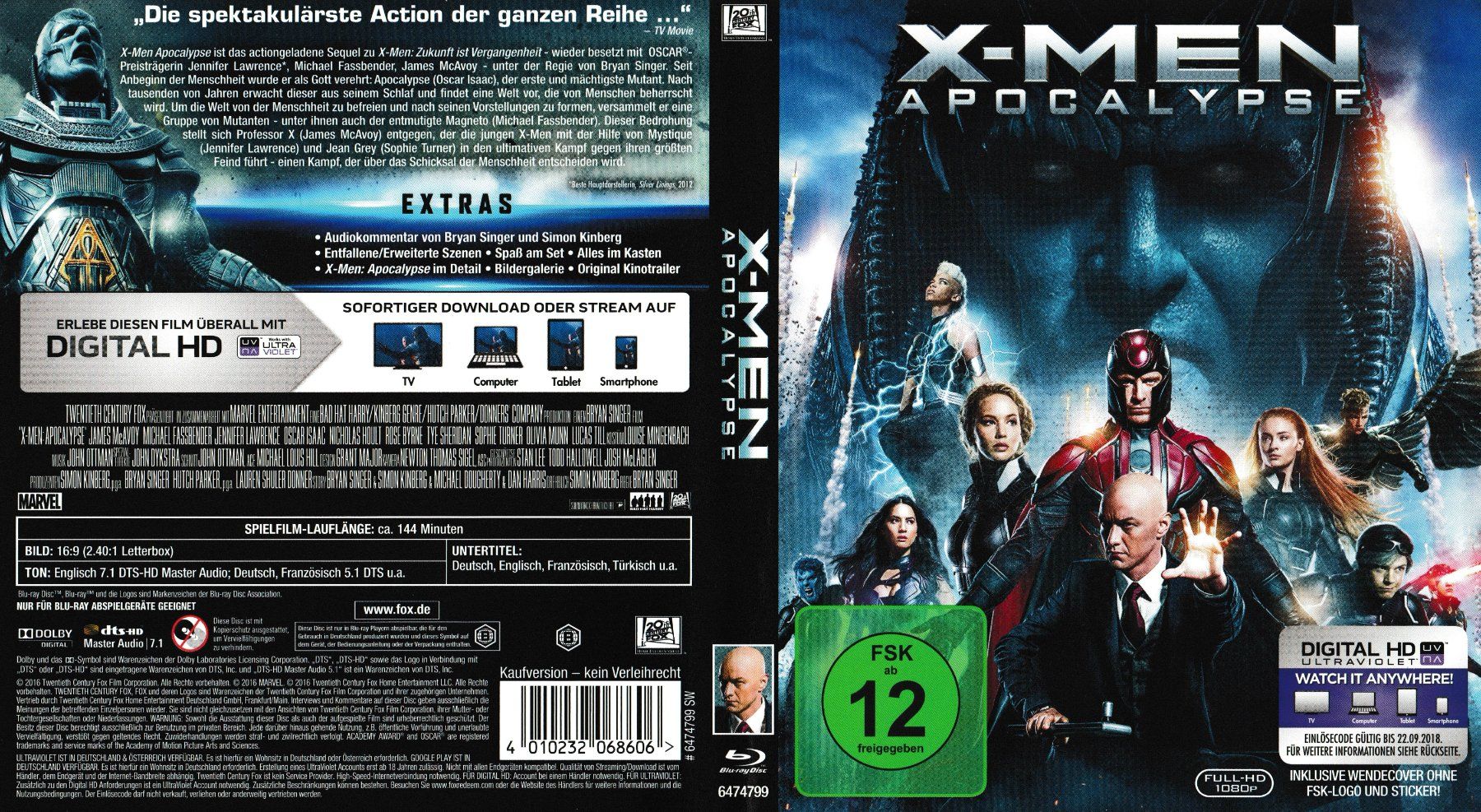 Tutti i DVDs: Blu-Ray - X-Men: Apocalypse – Usato da Langnau am Albis venduto da MediaRescuerKeLoX