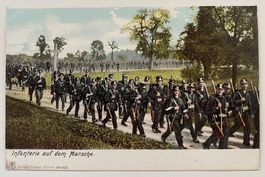 Infanterie auf dem Marsche um 1900