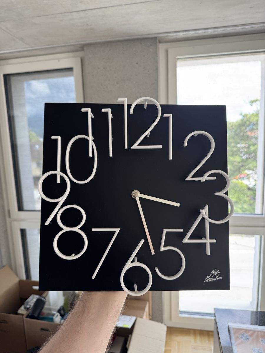 Orologi da terra & Orologi da parete: Modern Wall Clock - Black & White Design - Unique Numbers – Usato da Oberriet SG venduto da juh_gw9t