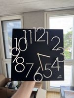 Modern Wall Clock - Black & White Design - Unique Numbers