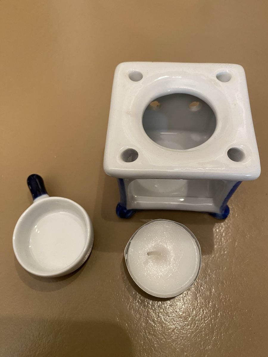 Spray per ambienti: Duftlampe aus Keramik, blau-weiss – Usato da Zürich venduto da VictoriaV01 1