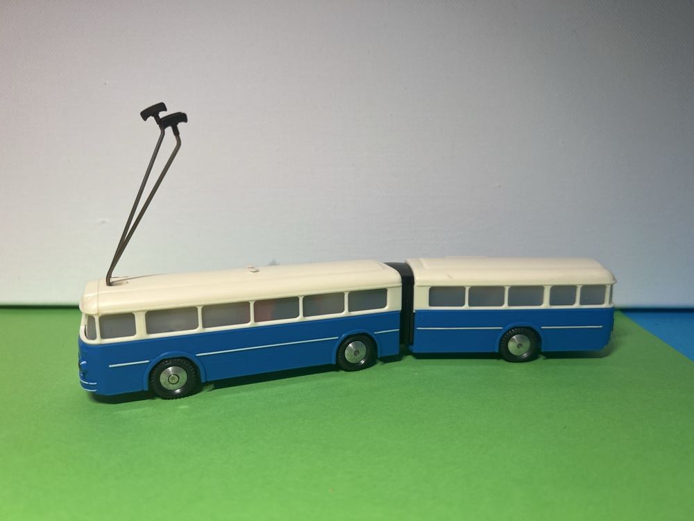 trolley bus HO jaune + remorque DGPM Eheim Brawa trailer moteur éclairage | eBay