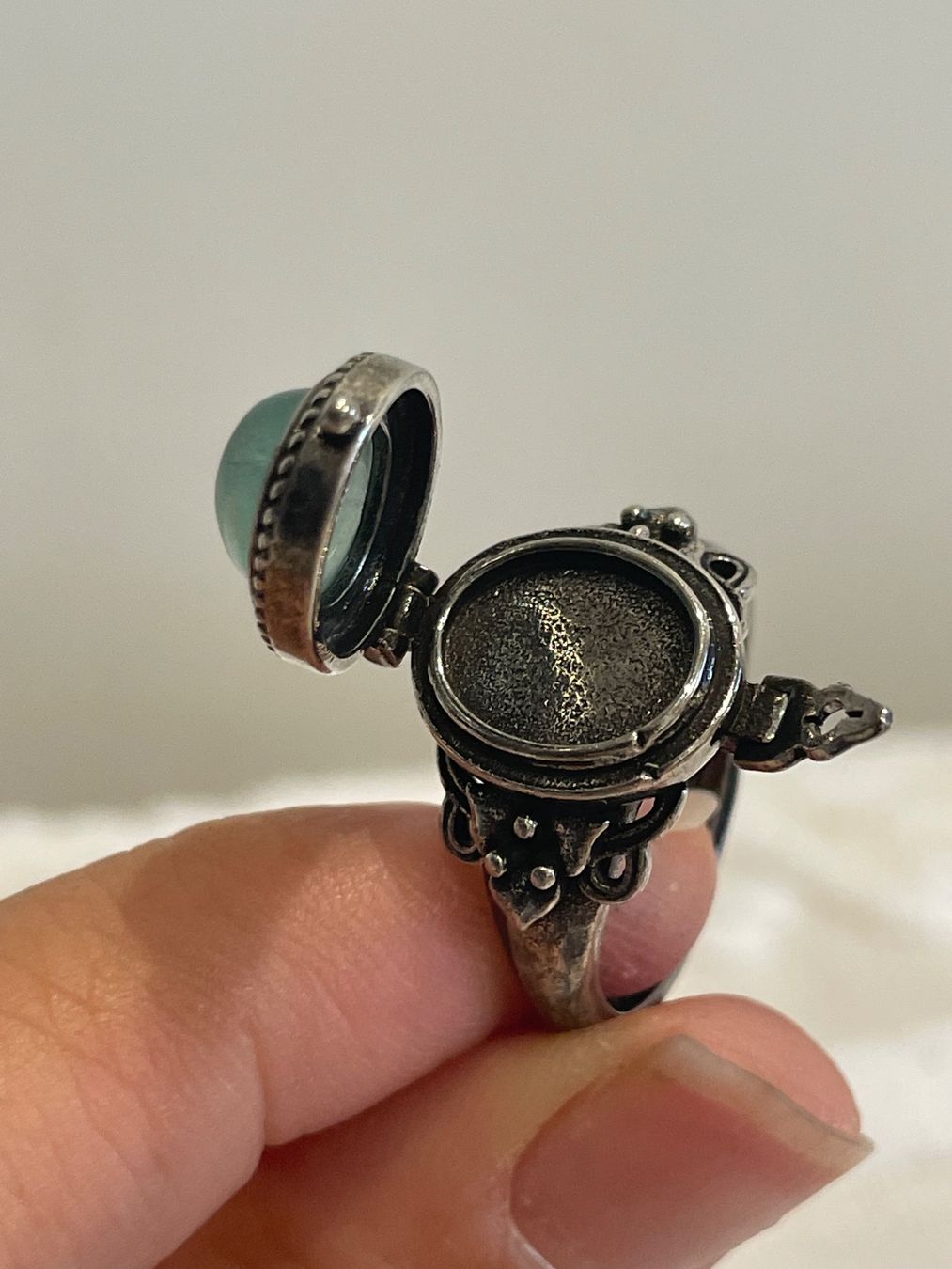 Ringe: Echtem grünem Fluorit Vintage-Ring – Neu und originalverpackt aus Schiers von sisikristall 2