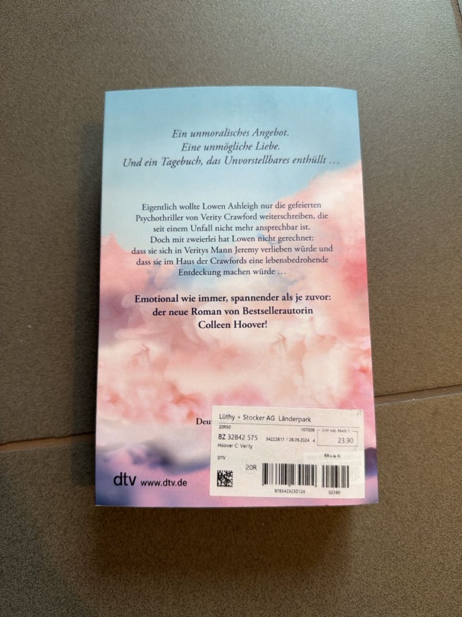 Libri: Buch von Colleen Hoover - Verity – Usato da Ossingen venduto da dascha_fej 1