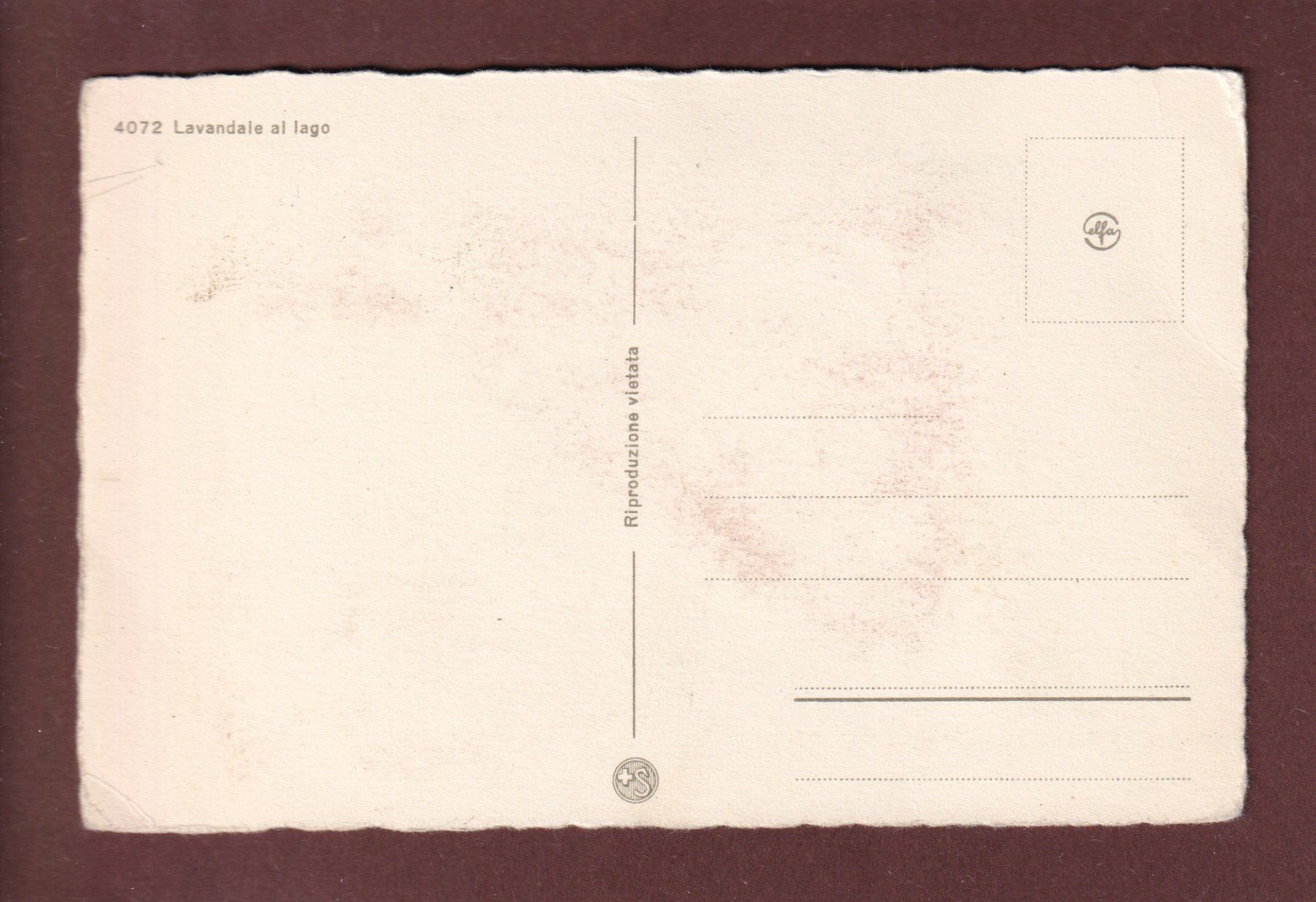 Cartoline postali: TICINO - Lavandaie al lago – Usato da Pully venduto da nicecards 1