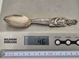 Vintage Sterling Silber Löffel Salmon Indianer USA Columbia