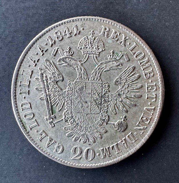 Alle Münzen: Österreich - 20 Kreuzer 1841 – Gebraucht aus Meilen von coins4sale