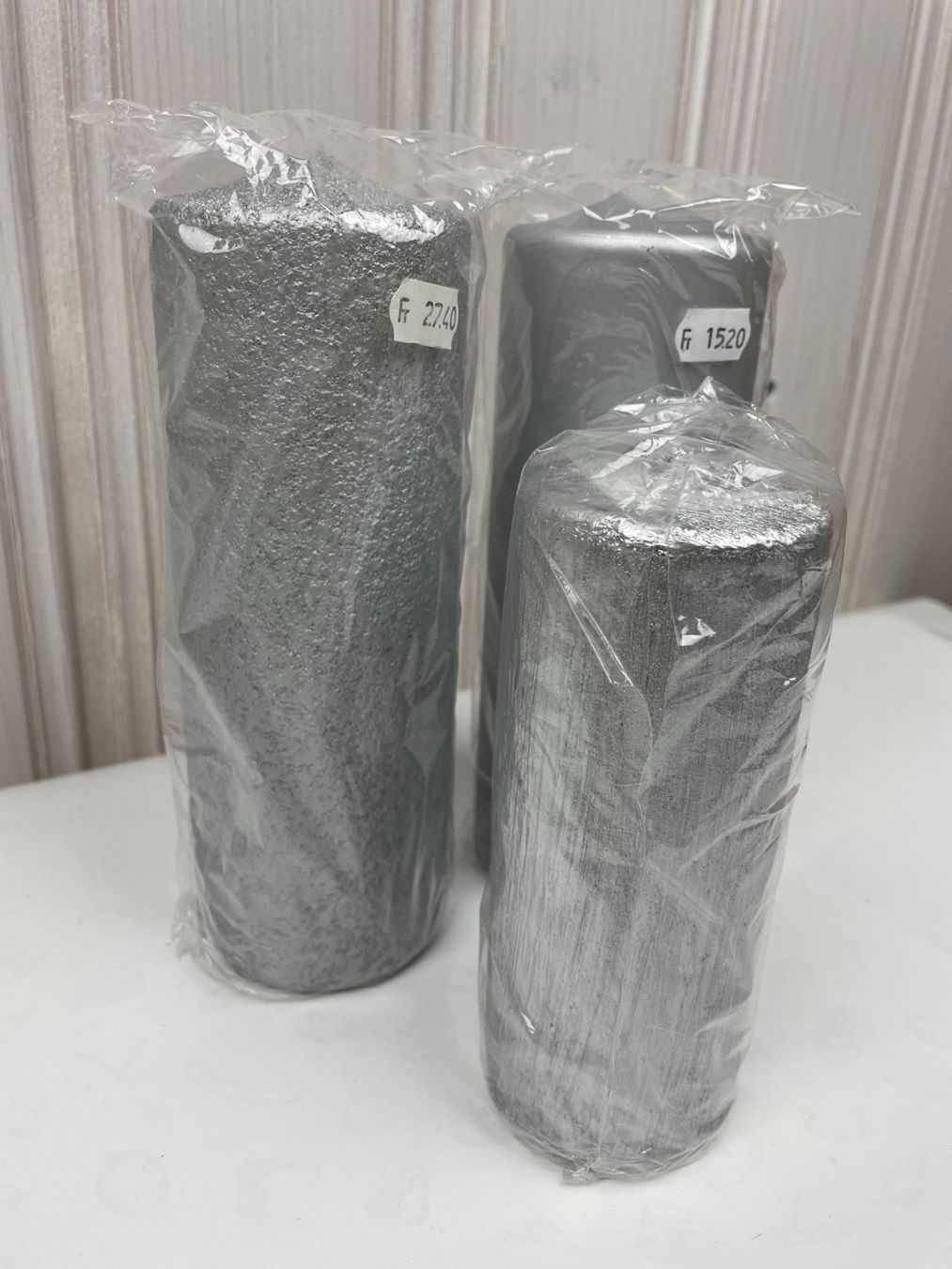 Candele: 3er Set Silber Kerzen, Gesteck Kerzen – Nuovo e nell'imballaggio originale da Wängi venduto da LiqKojote
