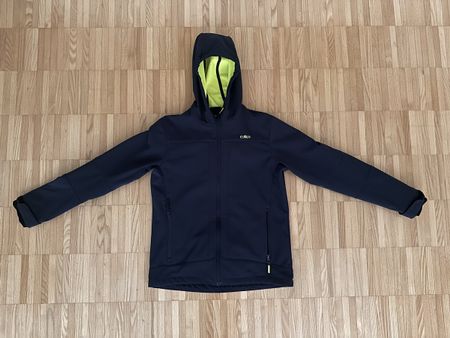 CMP Softshelljacke mit Kapuze Grösse 164 blau gelb
