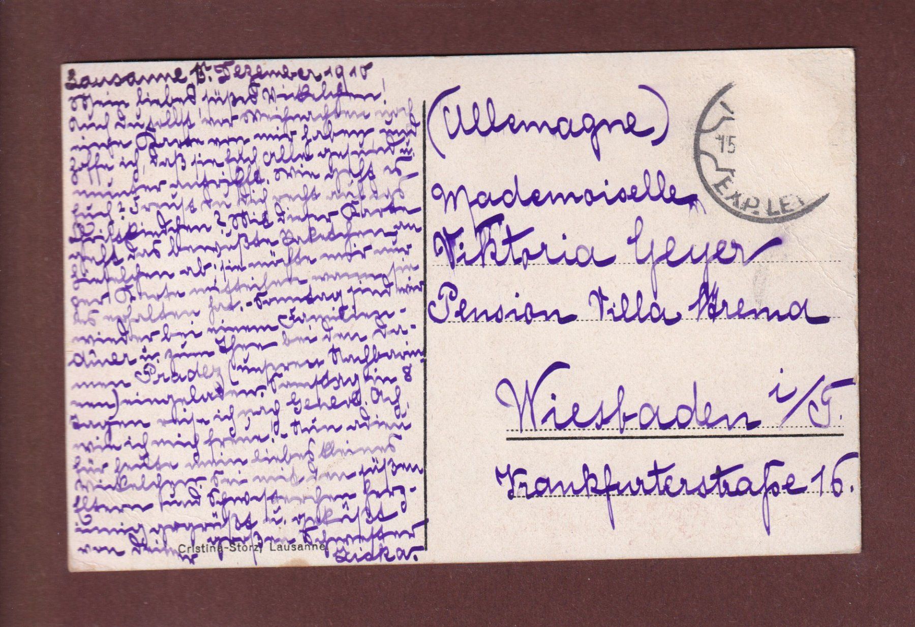 Cartoline postali: LAUSANNE - Parc de Montbenon - 1910 // pli d'angle // – Usato da Pully venduto da nicecards-shop 1