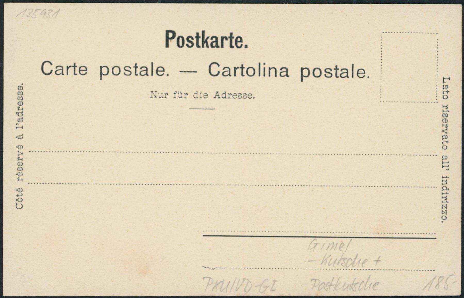Cartes postales: VD Gimel - Kutsche - Postkutsche – Neuf (Voir description) à Schindellegi par leecollect 1
