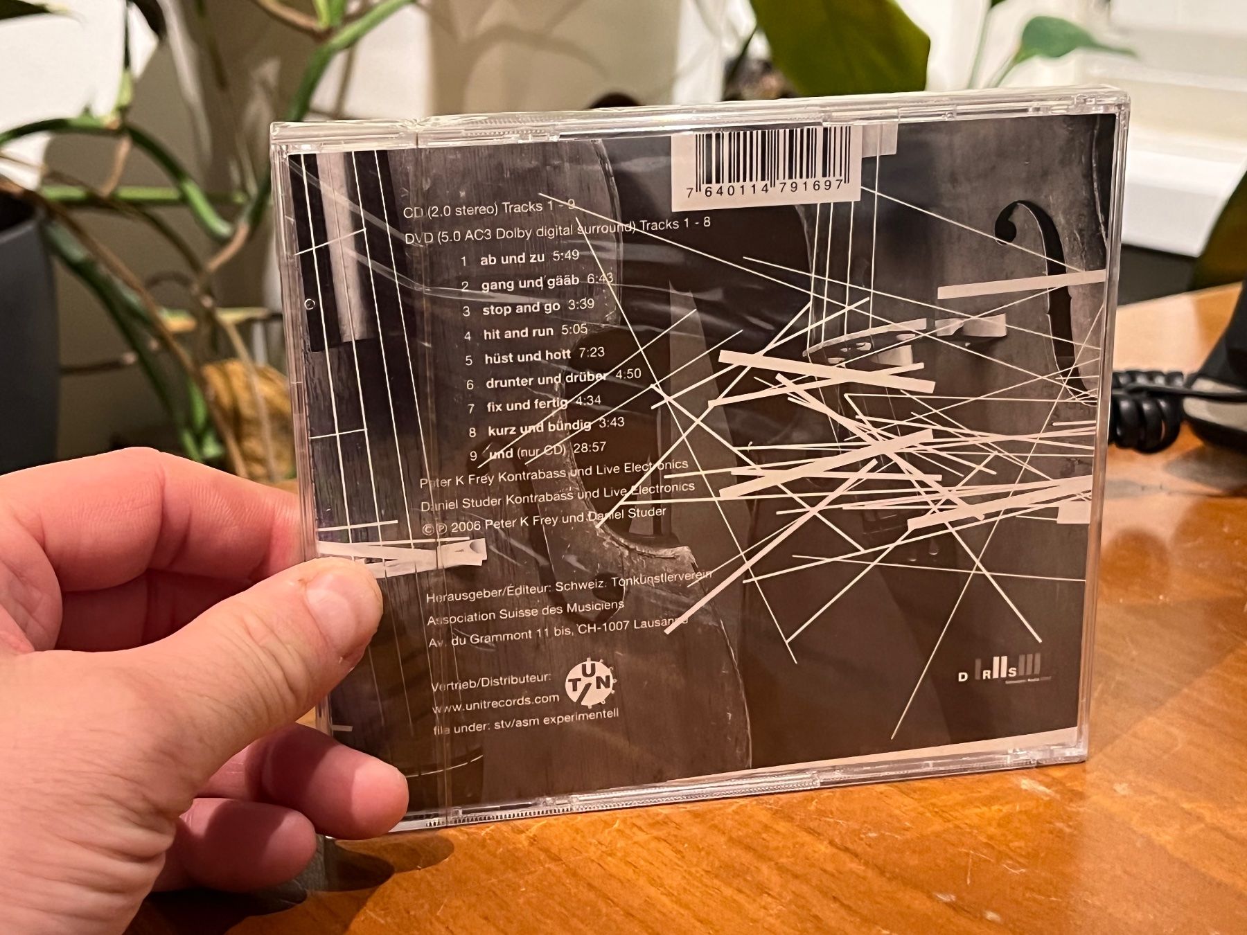 CDs: Kontrabassduo Studer-Frey - Zweierlei - SRA03C – Neu und originalverpackt aus Küsnacht ZH von swisssales.net 1