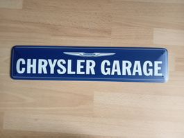 Blechschild-CHRYSLER GARAGE - 46 X 10 CM
