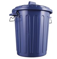 Poubelle bleue Curver 46L plastique avec couvercle
