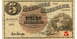 Schweden 5 Kronor 1952 SS+ Serie H-319416