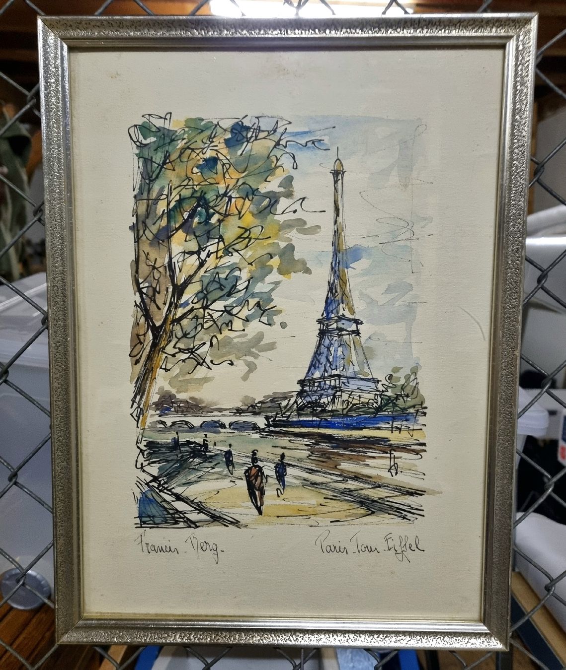 Foto & Immagini: Aquarell "Paris Tour Eiffel" von Francis Berg. – Usato da Wil SG venduto da optimus07 2