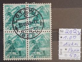 1434) 202y.1.09 Abart dickes Papier Kt 50
